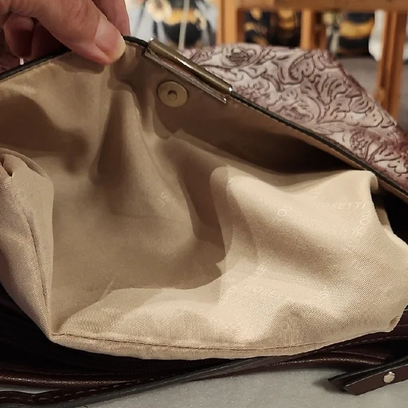 Rosetti Brown BURGANDY FAUX LEATHER SHOULDER/CROSS BODY BAG - Picture 9 of 15